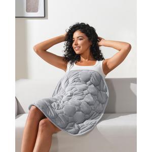 Kivik Weighted Lap Blanket, 7 lbs Weighted Lap Pad for Adults, Small Travel Weighted Blanket for Relaxation, Portable & Breathable, Grey, 24"x29"