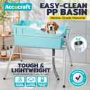 Dog Bath Tub, Portable Dog Washing Bathing Station, 3 Levels Elevated Foldable Dog Bath for Shower and Grooming, Collapsible Shower Bathtub Pet Tub for Small and Medium Size Dogs, Blue