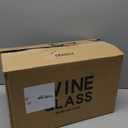 Glasses Set of 12, 12oz Clear Red/White Liquor Cup, Long Stem Glasses for Party, Wedding and Home