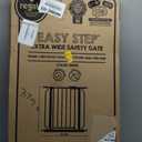 Regalo Safety 29-49" Easy Step Extra Wide Baby Gate for Doorways & Bottom of Stairs, Pressure Mounted Safety Gate with Door for Babies, Toddlers & Pets, White