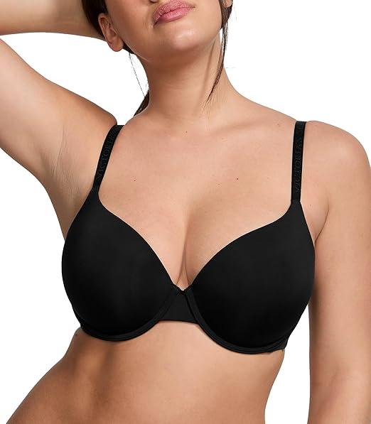 Women's Lightly Lined T-Shirt Bra, Bras for Women
(34C, Black)