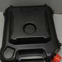 Performance Tool W4076 10-Quart Oil Drain Container, Deep Drain Well, Integrated Handle, Sealing Rubber Gaskets, Black