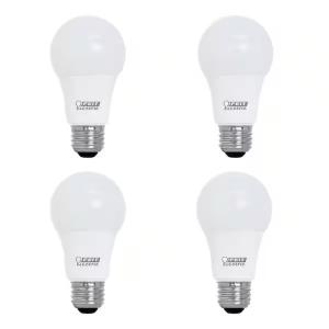 Feit Electric 40-Watt Equivalent A19 Dimmable CEC Title 20 90+ CRI E26 Medium Base LED Light Bulb, Daylight 5000K (4-Pack) 