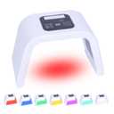 7 Color LED Face Mask LED Light Therapy Equipment for Skin Care at Home Beauty Salon Equipment, White