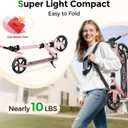 WAYPLUS KS1 Kick Scooter for Ages 6+,Kid, Teens & Adults. Max Load 240 LBS. Foldable, Lightweight, 8IN Big Wheels for Kids, Teen and Adults, 4 Adjustable Levels. Bearing ABEC9 FED Fitness