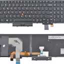 Replacement Keyboard Compatible with Lenovo IBM ThinkPad T570 T575 T580 P51S P52S 01ER582 01ER541 SN20M07934 01HX219 01HX259 SN20P41561 with Backlit