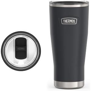 THERMOS ICON SERIES Stainless Steel Cold Tumbler with Slide Lock, 24 Ounce, Granite