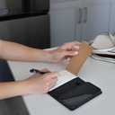 MOJO Notepad Phone Case for iPhone 13/14/15 - Folding Wallet Phone Case with Mini Pen and Note Pad (Black) (Fits iPhone 13 Pro)