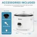 AROMA 6-Cup (Cooked) / 1.5Qt. Bonded Granite Rice & Grain Cooker, ARC-863NG
