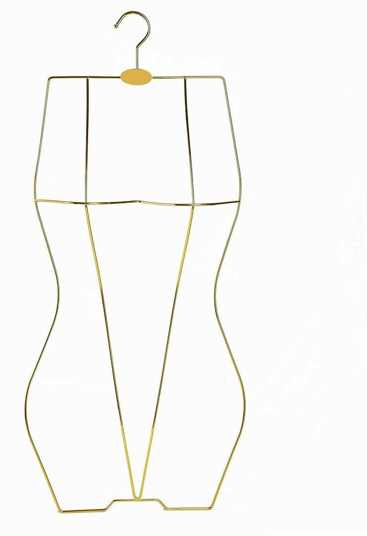 Gold Full Body Shape Metal Wire Swimwear Swimsuit Display Hangers for Dress，Bikini，Lingerie Hangers(10 Pack ，Gold), 30.31 x 12.6 x 9.84 inches