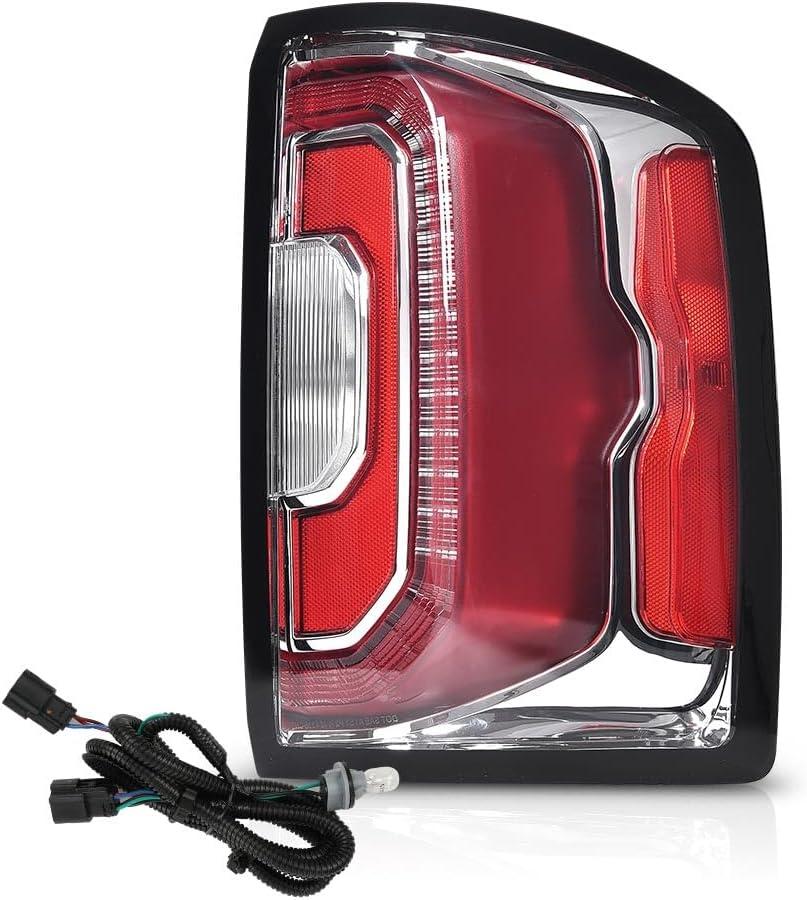 PIT66 LED Tail Lights Rear Light Lamp Assembly Right w/Bulbs Compatible with GMC Sierra 1500 2016-2018/Fit GMC Denali 1500 2016-2018/Fit GMC Sierra 1500 Limited 2019 GM2800295 84365930 84233587