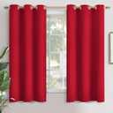YoungsTex Red Blackout Curtains 68 Inches Length for Living Room - Thermal Insulated with Grommet Room Darkening Drapes Christmas Decor for Bedroom, 2 Panels, 42 x 68 Inch