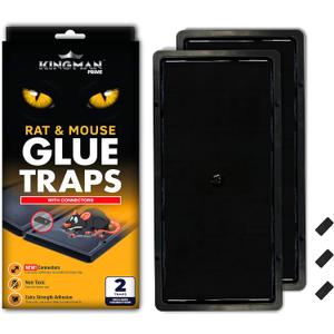 Rat Mouse Rodent Pest Glue Trap (Large Size) Tray Heavy Duty (5 Pack/ 10 Traps) with Connectors