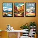 DIYGEMDOT 6 Pack DIY Paint by Numbers Kit for Adults & Beginners, National Park Scenery Easy Paint by Number Kits, 9.8 X 13.8 inches for Home Decor (Z005)