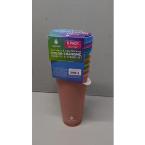 Manna 24oz Color Changing Reusable Cup Set - 6 Pack