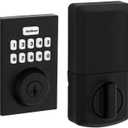 Kwikset Powerbolt 250 10-Button Keypad Matte Black Contemporary Electronic Deadbolt Door Lock, Featuring Convenient keyless Entry, Customizable User Codes and auto Locking