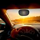 EcoNour Semi-Transparent Static Cling Window Shade for Car Sun Visor | 2Pack Mesh - Circle Glare Patch | Glare Protection for Windshield & Driving Safety | Sun Glare Protection Accessories, Medium
