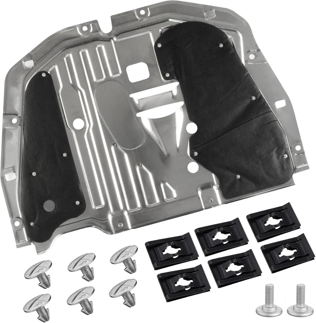 for Honda Civic 2016 2017 2018 2019 2020 2021 Engine Splash Guard Under Car Shield Cover Board MPN 74110-TBA-A00 90674-TY2-A01 (Black)