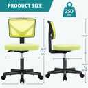 OLIXIS Armless Home Office Chair, Ergonomic Small Desk Chair, 1 Pack