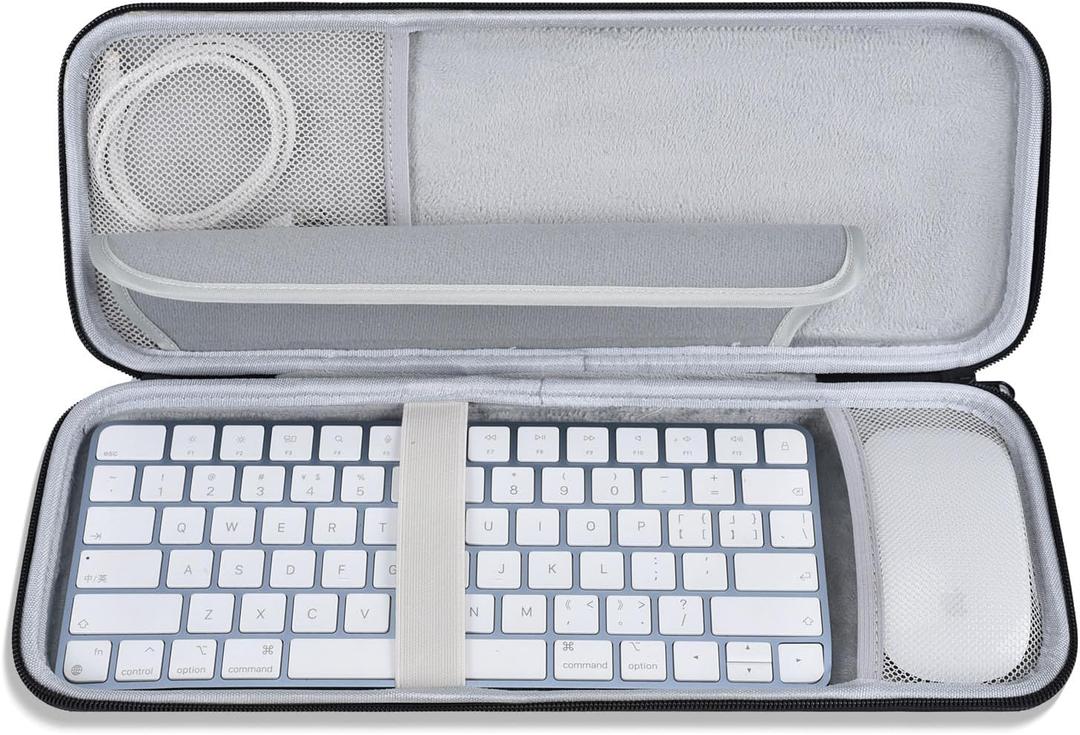 Magic Keyboard Sleeve Case Cover, Hard Storage Case Bag Compatible with Apple iMac 24 inch M4 M3 Magic Keyboard w/Out Touch ID A2449 A2450 A1644 & Magic Mouse Combo (Black)