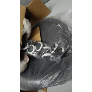 KKTONER PU Leather Round Rolling Stool with Back Rest Height Adjustable Swivel Drafting Work SPA Task Chair with Wheels Black