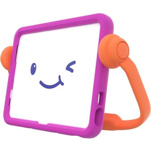 Speck iPad Case for Kids - Heavy Duty Protective Case for 10.9 Inch iPad 10th Generation - Multi-Range Stand & Handle - Works for Car Headrests & Table Top Watching - Violet/Flux Orange