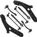 8pc Set Front Lower Control Arm Ball Joint Tie Rod End Sway Bar for Hyundai | for Elantra 2011-2016, for Elantra GT 2014-2017, for Veloster 2012-2017, Suspension Kit OE Quick Fit Replacement