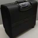 Lekebobor Rolling Laptop Bag Rolling Laptop Briefcase on Wheels for Women Fits Up to 15.6Inch computer Bags Water Resistant for Work Travel and Business, Black (Large)