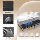 Bunkie Board Queen 60x80'' Premium 10mm Heavy Duty Anti-Sag Mattress Support Board Noise Minimizing,Moisture Resistant Fits Metal FramesPlatform Beds (Black)