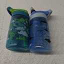 Contigo Aubrey Kids Water Bottle with Silicone Straw and Spill-Proof Lid, 14 oz, 2 Pack, Whales & Dragon