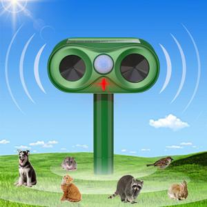 Solar Ultrasonic Animal Repellent, Cat Repellent Outdoor with Motion Sensor, Waterproof Cat Deterrent, Repel Raccoon, Dogs, Squirrels, Fox, Skunk, Rabbit, Deer Deterrent