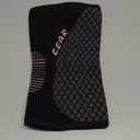 Physix Gear Knee Compression Sleeve for Men & Women - Best Compression Knee Brace for Walking, Running, Gym, Basketball, Weightlifting,Workout, Sports - Knee sleeves Support Compression & Stability (Black/Pink) M