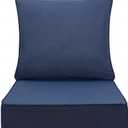 Volans 24 x 24 x 5 in Patio Chair Cushions Set, Waterproof Outdoor Couch Seat Cushion, Bottom and Back Cushions for Patio Furniture, Dark Blue