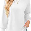 Amoretu Women's Casual Crew Neck Sweatshirt Loose Soft Long Sleeve Pullover Tops Size M