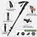 Ultra Light Carbon Fiber Hiking Trekking Poles - 6.07oz Nordic Trekking Sticks with Full EVA Grips & Quick Locks, All-Terrain Hiking Sticks for Seniors, Men & Women, Set of 2, 51"
