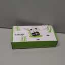 Cute Ceramic Rice Bowl Set with Bamboo Design and Chopsticks Set of 2