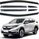 Shatterproof Out-Channel Window Deflectors for Honda CR-V (CRV) 2017-2022, Rain Guards, Window Visors for Cars, Vent Deflector, Car Accessories, 6 pcs (for CRV 17-22 6-Piece Chrome)