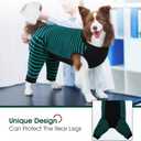 Kuoser Dog Recovery Suit, Anti Licking Dogs Rear Leg Sleeve, Abdominal Dog Surgical Suit with Dog Pants Cover Protect Wounds, Dogs Elbow Protector Soft Pet Surgery Onesie Cone Alternative, Green, XL