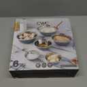 COOK WITH COLOR Stainless Steel Mixing Bowls Set - Nesting Bowls, 6 Pieces, Grey (Gray)