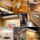 BLS T01L LED Closet Light, Super Bright 20 LED Under Cabinet Lighting Battery Powered/DC Input Wireless Motion Sensing Light, Auto On Off Switch, Motion Sensor & Light Sensor, Light Beam Adjustable