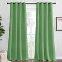 NICETOWN Froest Green Blackout Curtains 96 inches Length for Living Room, 2 Panels, 55" Wide, Thermal Insulated Long Drapes for Large Window