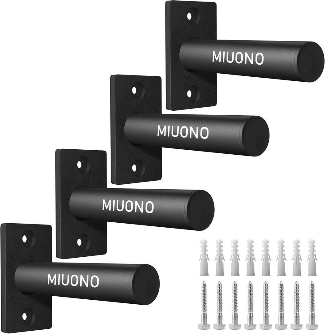 Weight Plate Holder, Wall Mounted Weight Rack Storage for 2" Olympic Weight Plate, 4 Pack Home Gym Organizer (Upgraded Larger Screws)