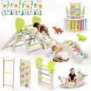 12 in 1 Pikler Triangle Set with Cushion, Montessori Toddler Climbing Toy
