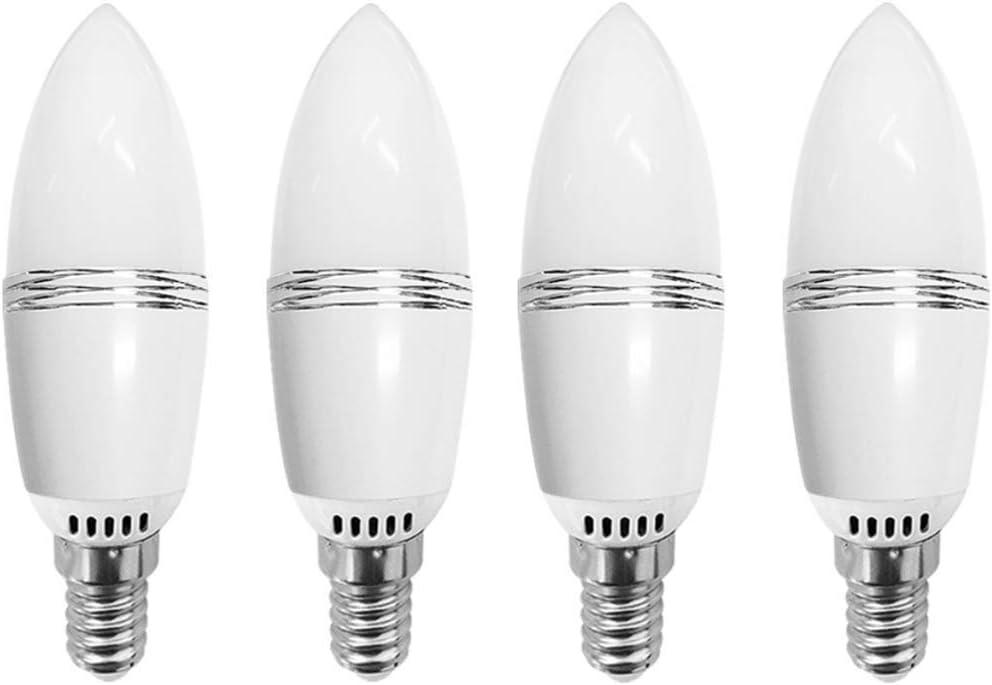 12W LED Candelabra Light Bulbs 12W LED Candle Bulbs E14 Non-Dimmable LED Chandelier Bulbs,100W Incandescent Bulbs Equivalent,Daylight White 6000K,E14 Small Base,Non-Dimmable,Pack of 4