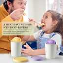 Set of 4 Ice Cream Containers for Homemade Ice Cream1 Quart EachReusable Freezer Storage Containers Cups with Lids for Frozen GelatoYogurt, SorbetLarge Pint Containers with Stickers and Lids