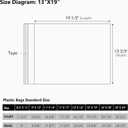 50 Pack Acid-Free Crystal Clear Sleeves Storage Bags for 13x19 Art Prints/Pictures/Photos/Framing Mat Mattes (Bag Size: 13 2/5" x19 1/2")