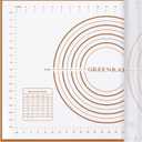 Silicone Pastry Mat Extra Thick Large Non Stick Baking Supplies Kitchen Counter Cooking Rolling Dough Sheet Pie Crust Sourdough Bread Oven Liner with Measurement (L-16''(W)*24''(L), 3#Gold)