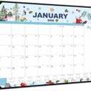 2026 Desk Calendar - Large Desk Calendar 2026, Jan.2026 - Dec.2026, 22" x 17", 12 Months Desktop Calendar 2026 with Corner Protectors, Desk Pad, Large Ruled Blocks - 12 Different Themes