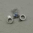 Flag Pole Rings, Aluminum Alloy Flagpole Rings 360 Rotating Anti Wrap Mounting Ring, Spinning Clips with Carabiner for 0.75-1.02 Inch Diameter- Pack of 2 (Matte Silver)