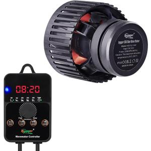 hygger Adjustable Flow Aquarium Wave Maker 24/7 Mode DC Quiet Magnetic Powerhead Fish Tank Wavemaker with Controller, Protective Guard for Freshwater Saltwater Coral Reef Tank 1500 GPH